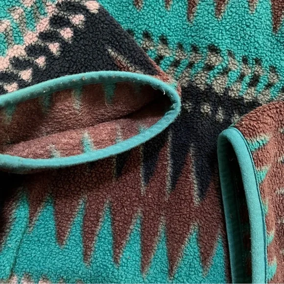 Patagonia Synchilla snap T laughing waters Aztec brown fleece pullover M read - Picture 5 of 16